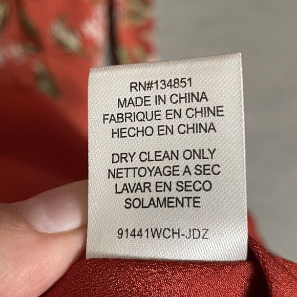 WAYF Dress Medium Nanette Floral True Wrap Cold Shoulder Beach Hawaii Cruise - Picture 12 of 13